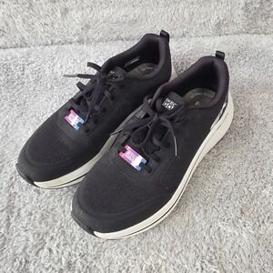 Skechers Black Athletic Shoes with White Sole